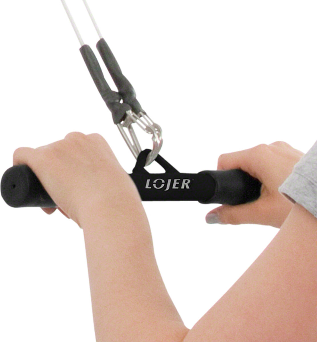 Sport-Tec Trizepsstange, Trizepsgriff für Kabelzug, Seilzug Zubehör, Curlstange, 36 cm 22817