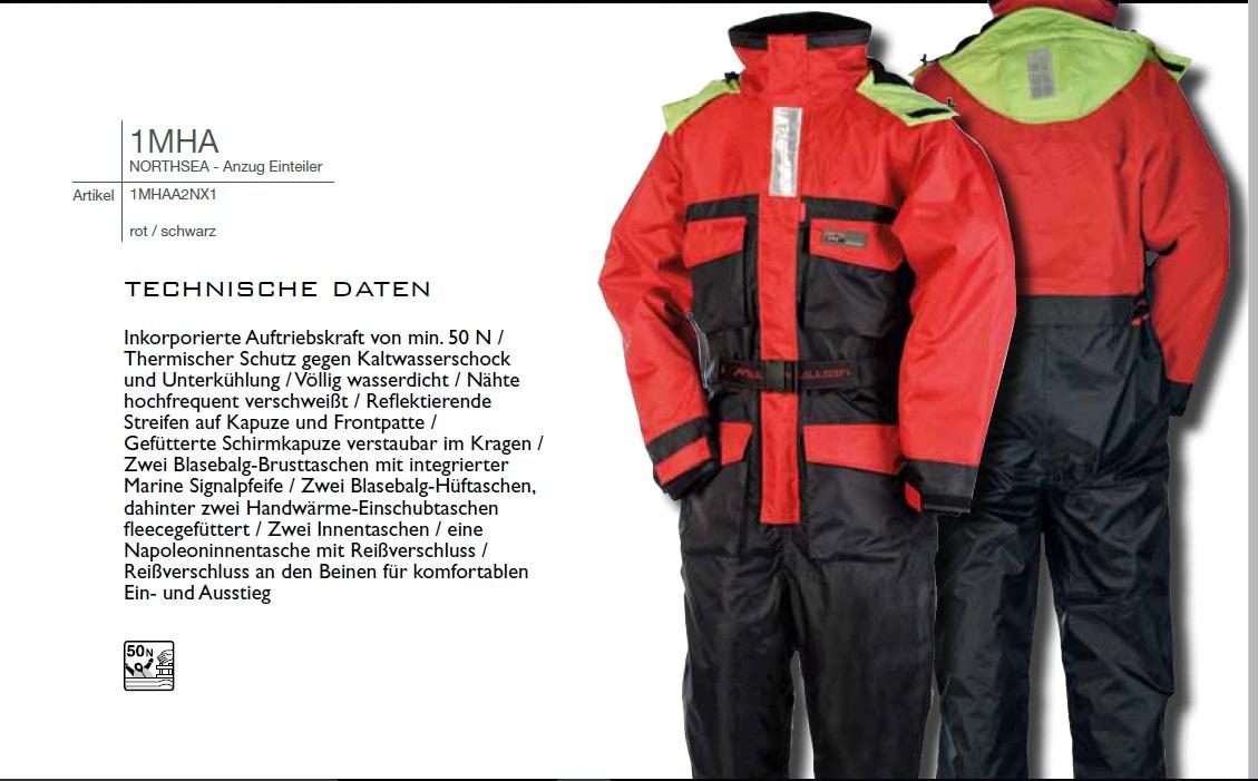 Schwimmanzug MULLION Aquafloat North Sea 1MHA - Floatinganzug Gr.L