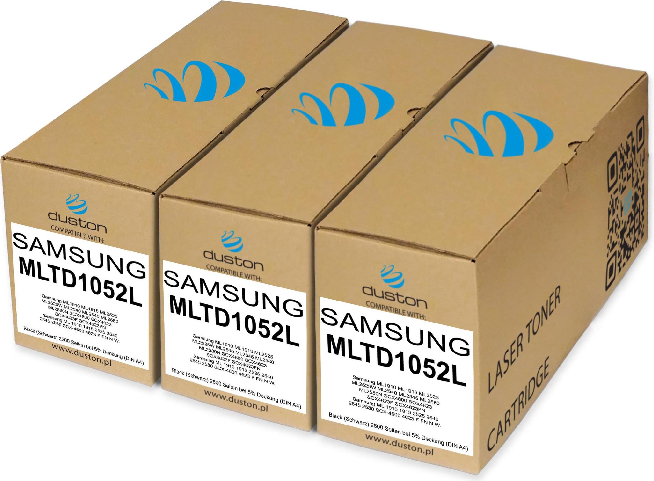 3x MLTD1052L, MLT-D1052L Tonerová kazeta čiernej farby kompatibilná so Samsung ML-1910 1915 2525 2580N SC-4623FW SCX-4600 4623F 4623FN SF-650