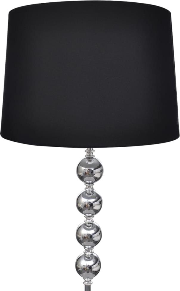 vidaXL Stehlampe mit 4-Kugel-Dekoelement Schwarz 240903