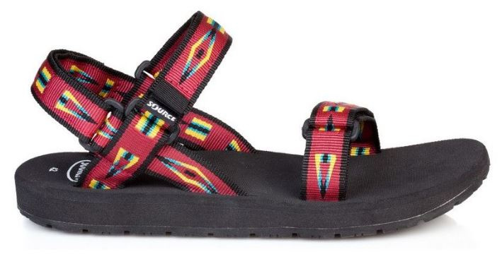 klasické pánske sandále Indické pánske polypropylénové červené mt 42