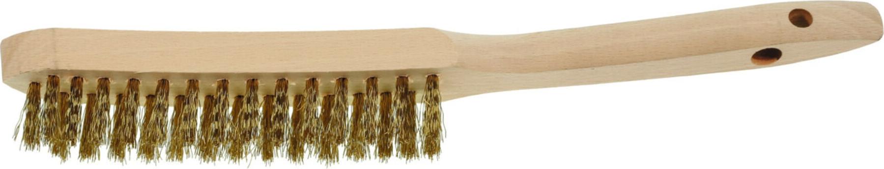 Lessmann Draht-Handbürste Messingdraht gewellt 0,25 mm, Anzahl Besatzreihen: 2 10742042