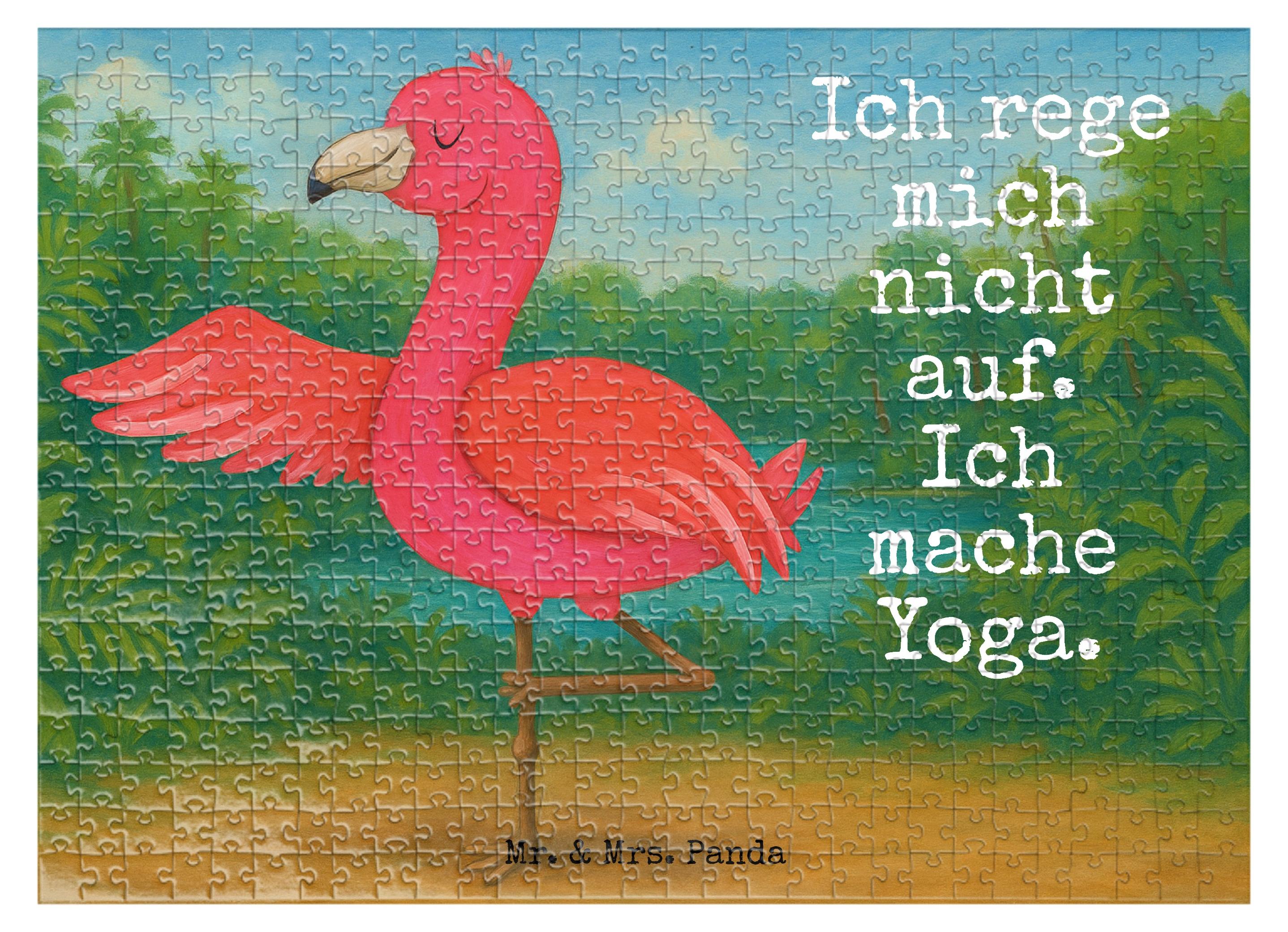 Mr. & Mrs. Panda Puzzle Flamingo Yoga Design 551 Teile - Weiß - Geschenk, Puzzlespiel, Rosa, 1000, 1500, Meditieren, Baum, Namaste, 500, Geduldspiel, Aufgeregt PD-1925301-STANDARD