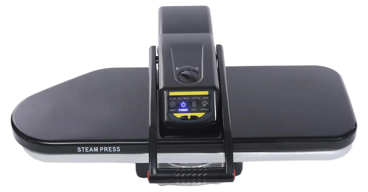 StarTech Dampfbügelpresse für Kleidung - Bügelpresse - 1600 W - 5 Temperaturstufen - 220 V - Für Haushalt & Profi - Schwarz