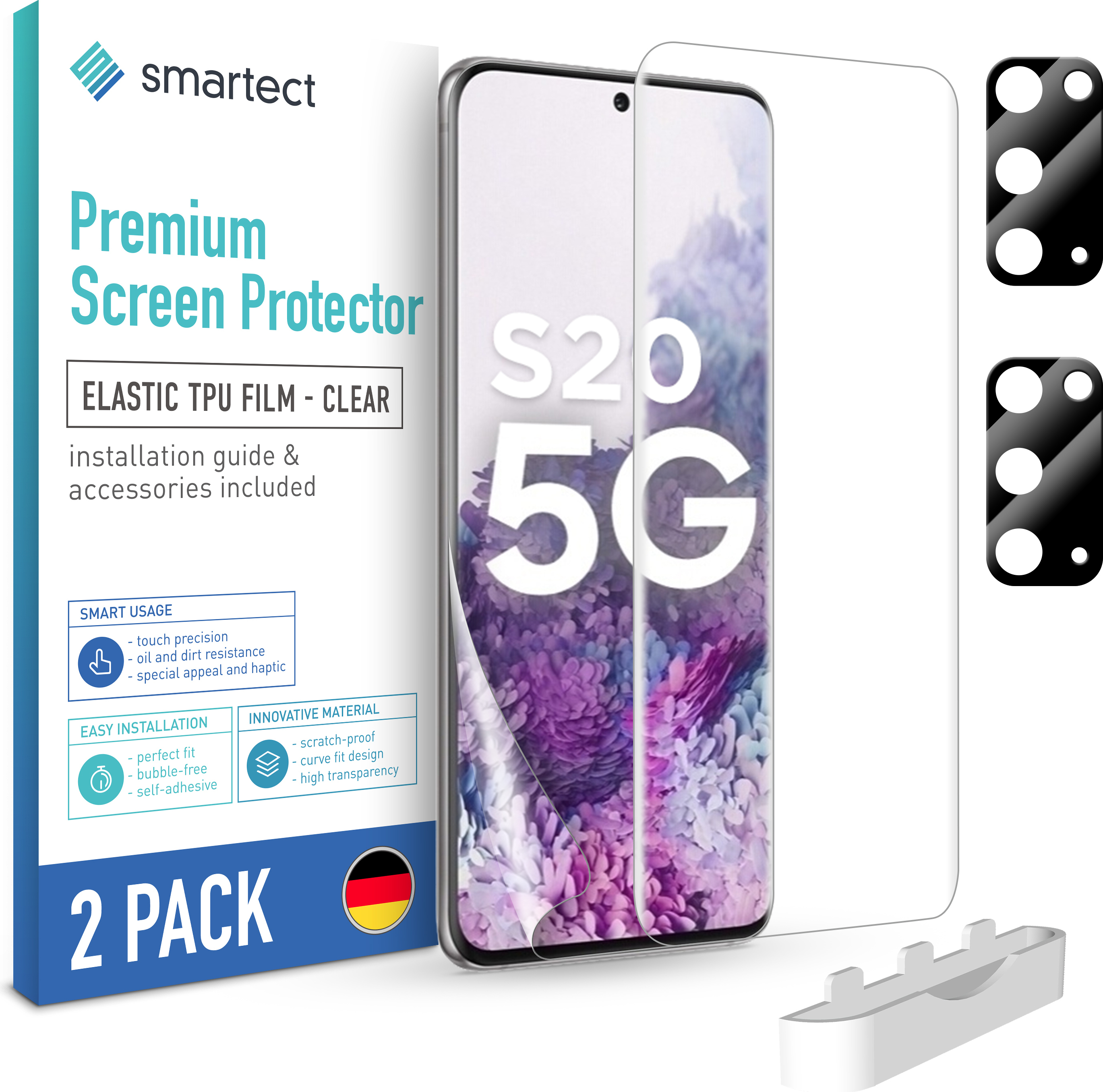 Smartect TPU Schutzfolie Für Garmin Venu 2 - 3er Pack Display Schutz