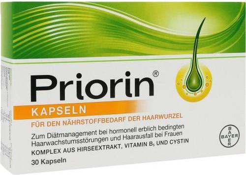 Bayer Vital GmbH Priorin Kapseln für den Nährstoffbedarf der Haarwurzel, 30 St. Kapseln 04002059