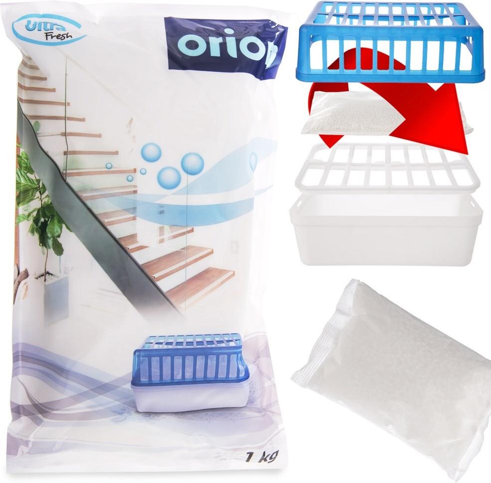 Orion Auswechselbarer 1 kg Einsatz für Feuchtigkeitsabsorber, effektive Feuchtigkeitsreduzierung
