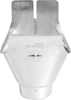 Zambelli Rinnenstutzen Titanzink rund für Rinnengröße 280 mm Ablauf Ø 76 mm 130052-ZAM