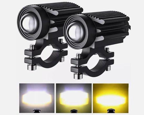 OEM LED-Motorrad-Scheinwerfer-Set, 60W, Gelb-Weiß, großes Licht und Nebellicht 2026