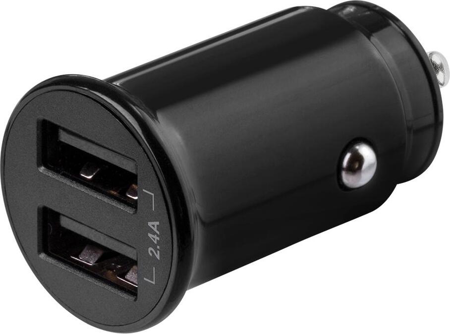 DELTACO USB-CAR124, Autonabíjačka 2x USB 2.0, či