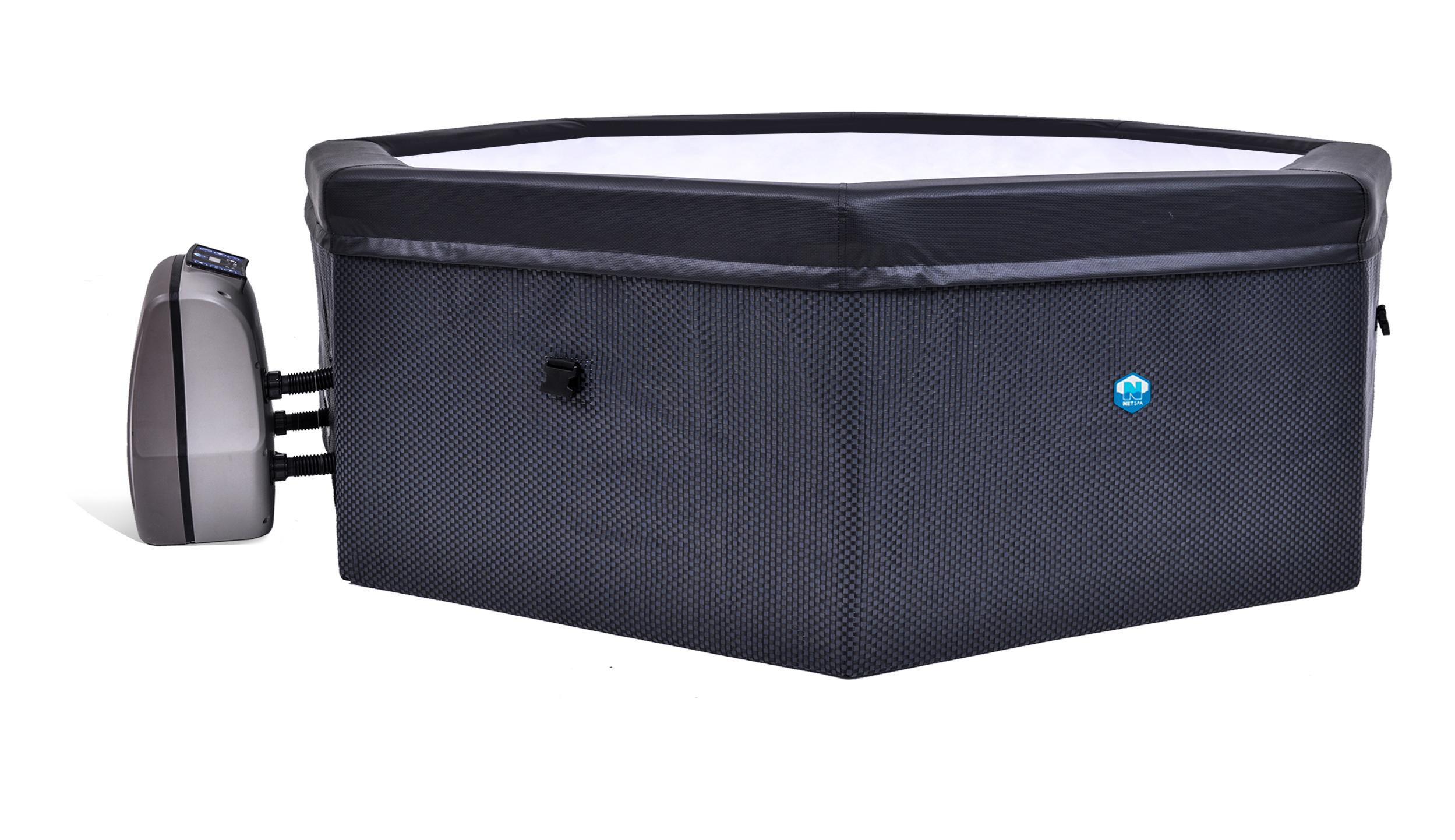 JUNG Octopus Spa Whirlpool Ø 193 cm, 5 Personen, Stabile Struktur, 1000L, beheizter Indoor & Outdoor Pool, Energieeffizient, Halbstarre Struktur