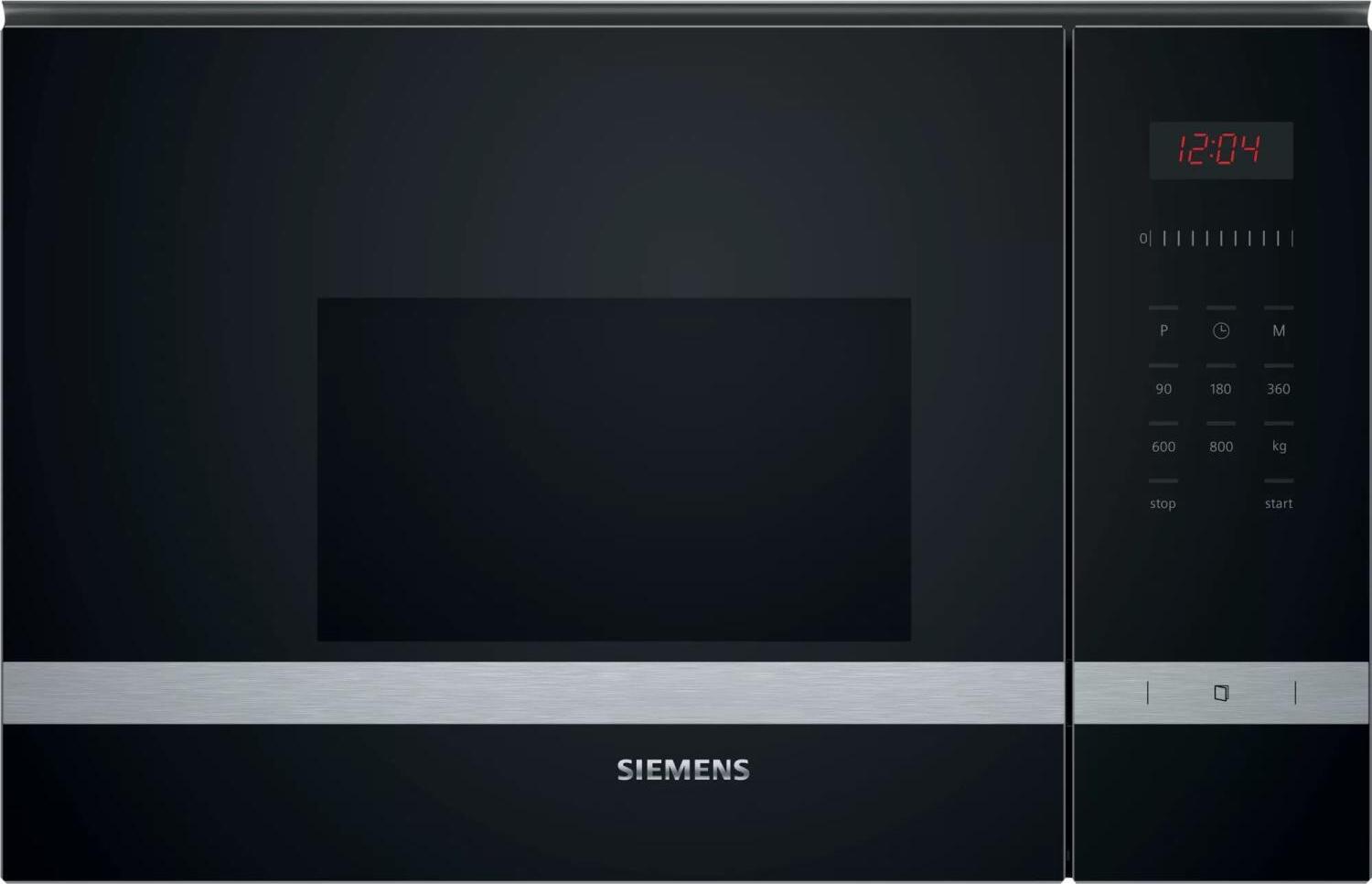 Siemens iQ300 BF523LMS0 Einbau-Mikrowelle / 20 L / 800 W / schwarz / Edelstahl