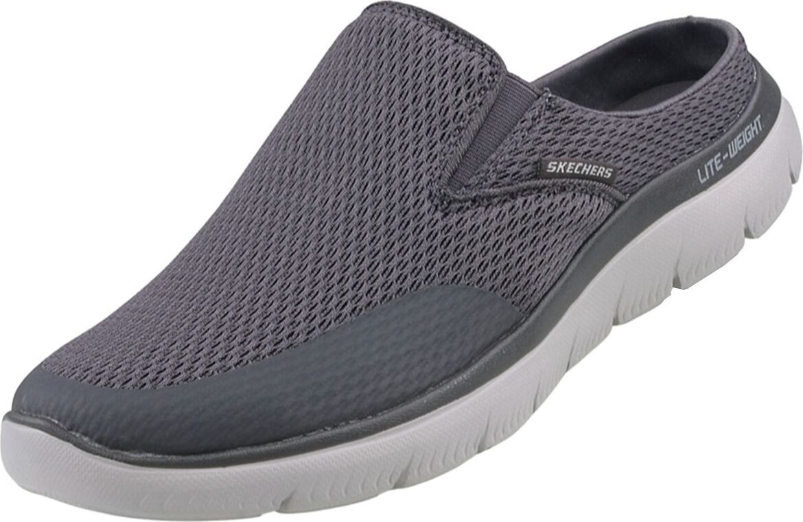 MIZUTORI Zoccoli Uomo In Pelle - Colore Grigio - Tacco Piatto 3.5 Cm - 4