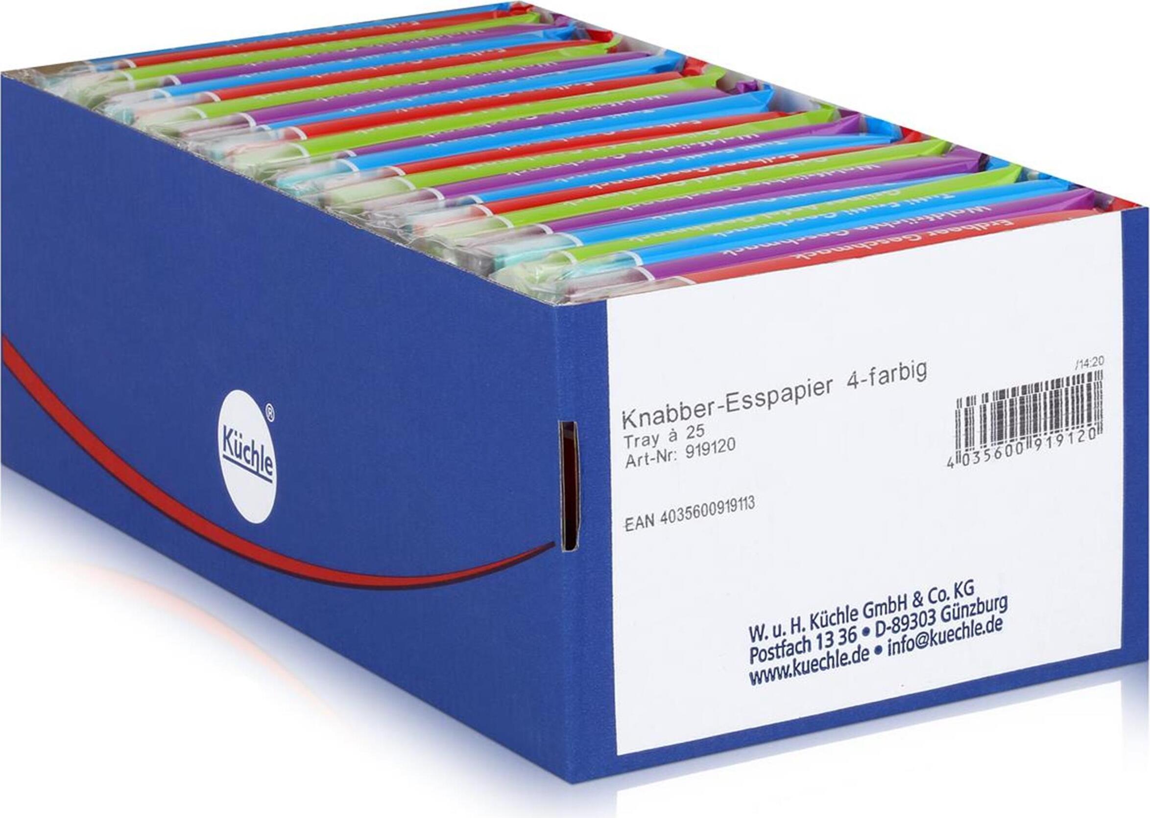 W.u.H. Küchle Küchle Knabber Esspapier 4-farbig 625g - Verschiedenen Geschmäckern 40789