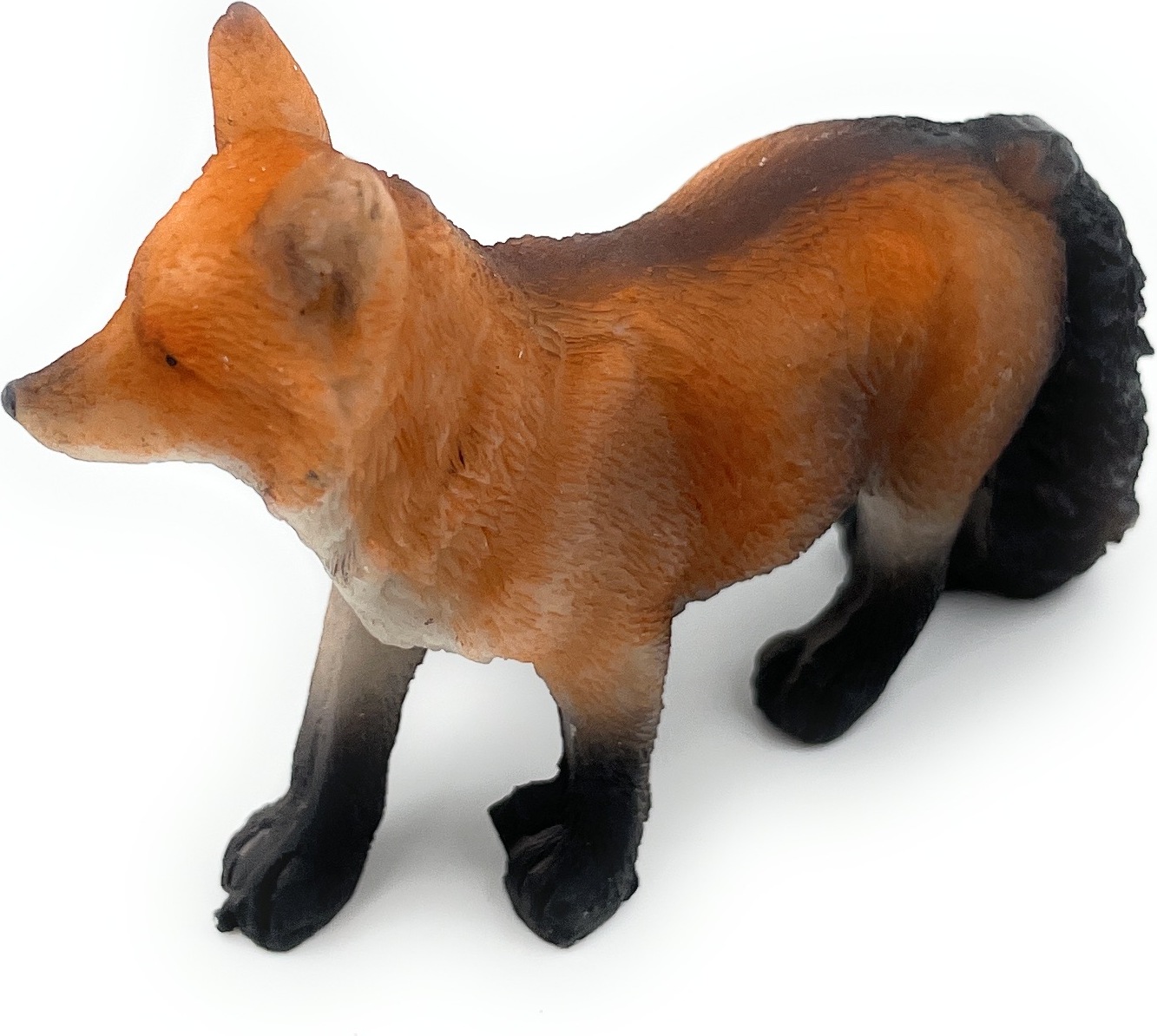 Onwomania Polyresin Figur Fuchs Rotfuchs Fähe Tier Dekofigur aus Polyresin Braun 7,6 cm