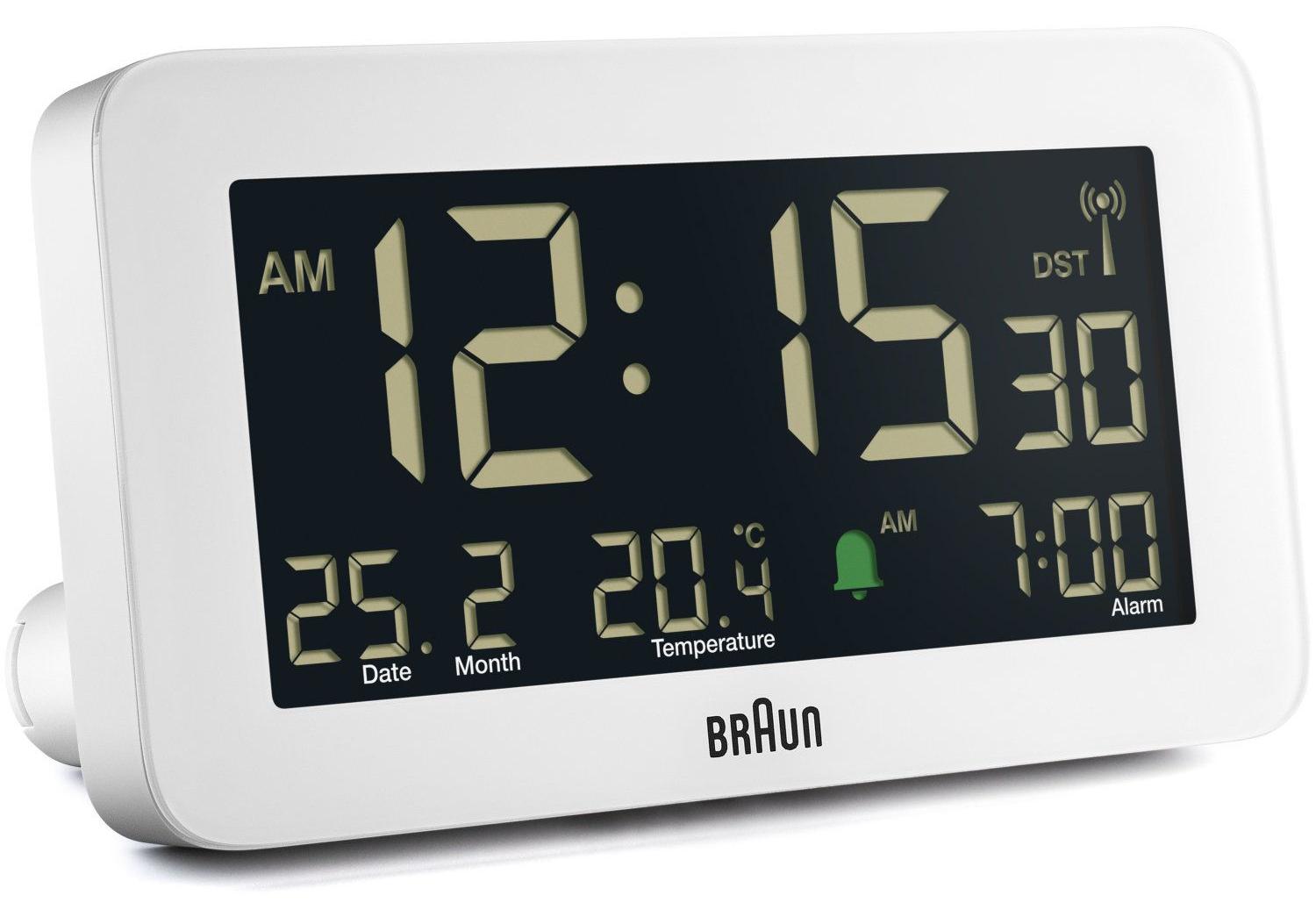 Braun BC10W-DCF Funk-Digitalwecker für die Mitteleuropäische Zeitzone (DCF)