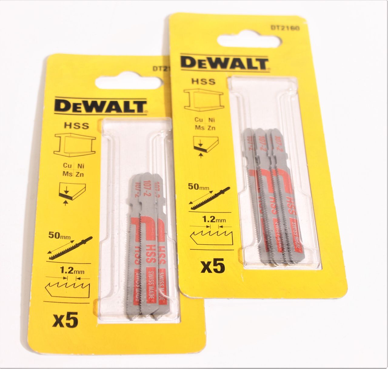 2 x DEWALT HSS Stichsägeblatt Stichsäge Sägeblatt Stahlsägeblatt Sägen DT2160 8714