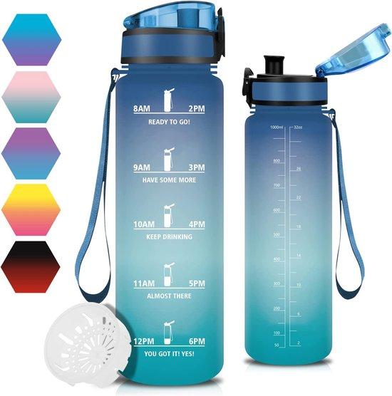 Unyqoos® Trinkflasche für Kinder – Tritan (BPA-frei), auslaufsicher mit Filter, geeignet für kohlensäurehaltige Getränke, Fahrrad & Fitness, 350 ml/500 ml/0,8 l/1 l/1,5 l