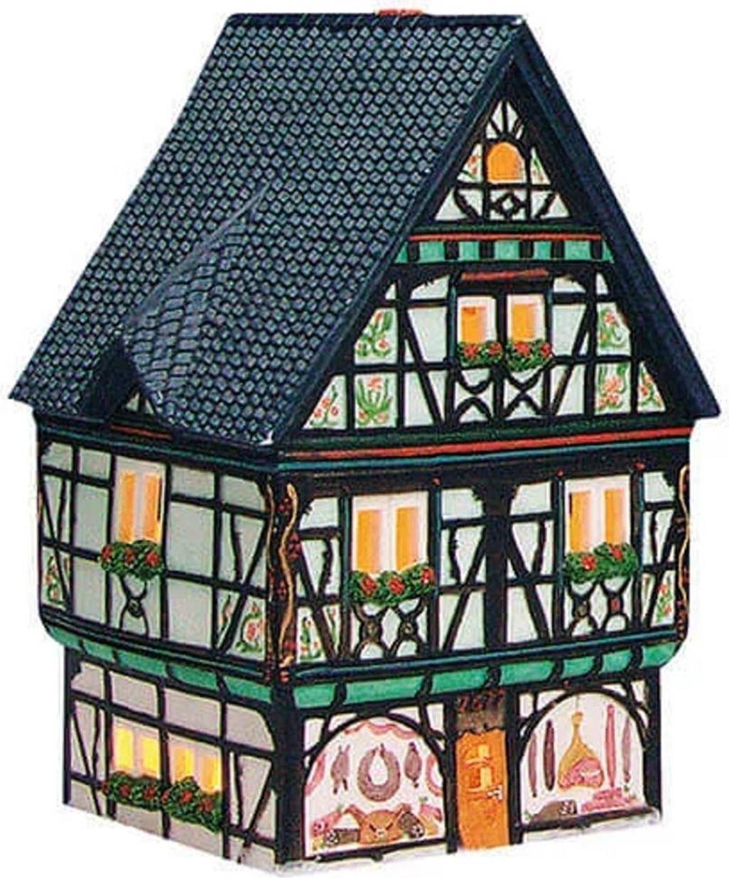 Wurm - Lichthaus Metzgerei Linz/Rhein aus Porzellan, B10 x T10 x H19 cm 56721