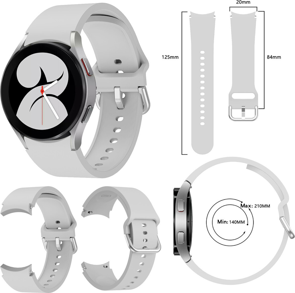 Pre Samsung Galaxy Watch FE 6 5 4 Normal Pro Classic Plastový remienok