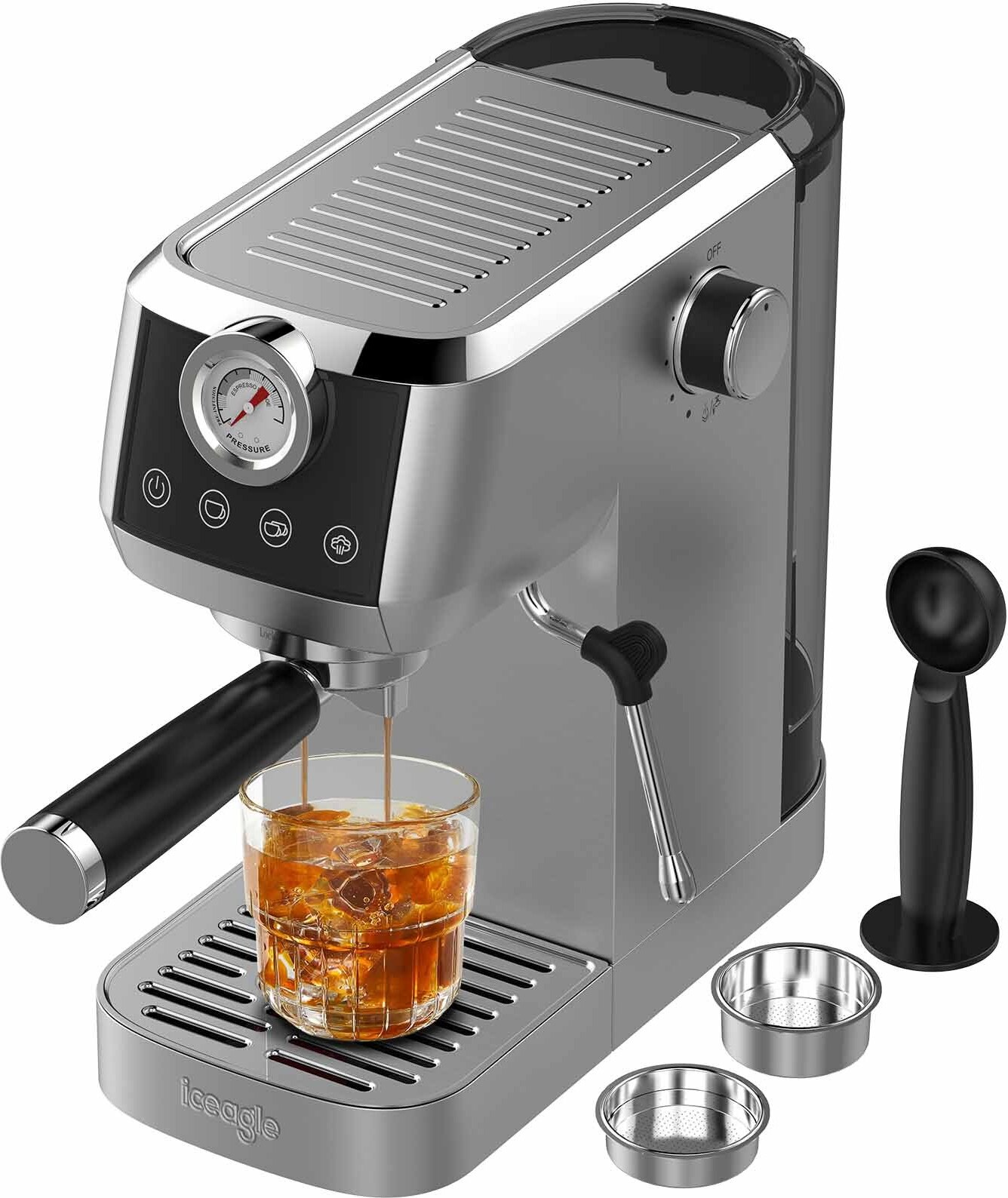 Poloautomatický kávovar CM1665B 1350W, 20 barov espresso, 1,3 litra