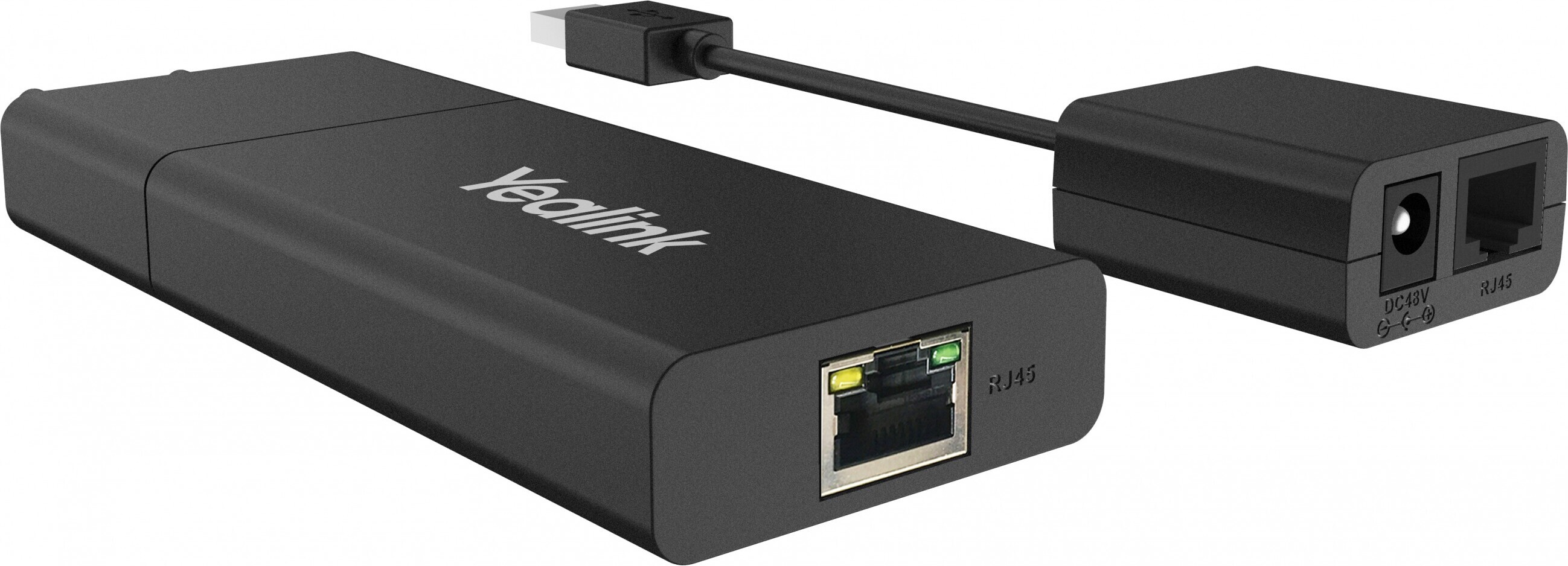Yealink USB2CAT5E-EXT - Netzwerksender & -empfänger - 40 m - Cat5e - Schwarz - 100 - 240 V - 48 V