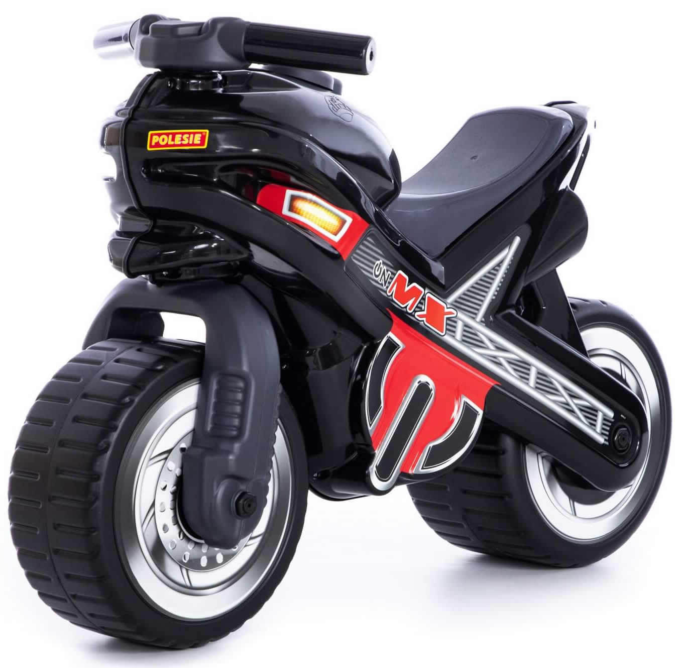 Polesie Motorrad Rutscher MX-ON Kinder Fahrzeug Laufrad Lauflernrad schwarz 80615