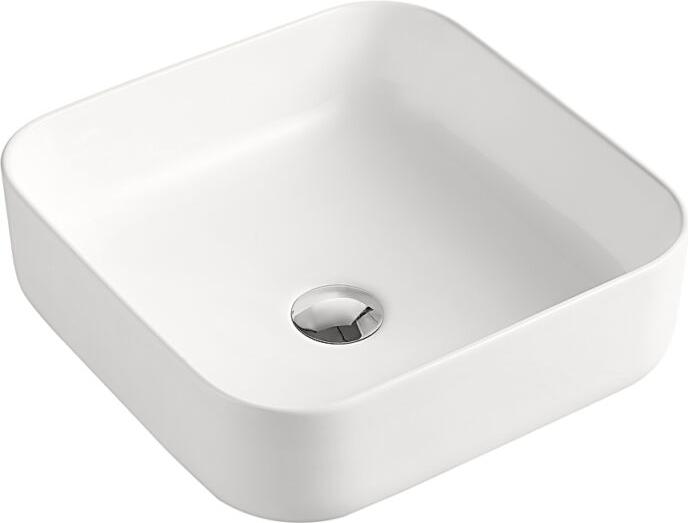 Beitz & Walz AqvaCeramica Aufsatzbecken "SlimRim" o. Überl. 385 x 385 mm mattweiß 31722501