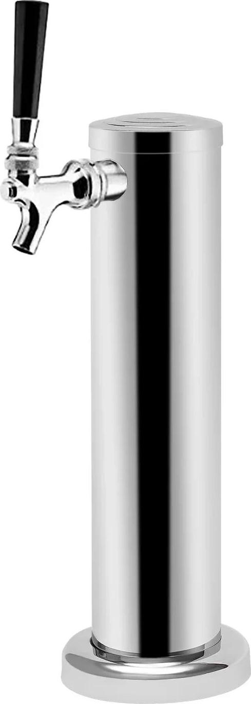 StarTech Bierzapfsäule - Bierturm mit 1 Zapfhahn - Edelstahl - Fassbier Zapfanlage - Für Hausbar & Gastronomie - Silber