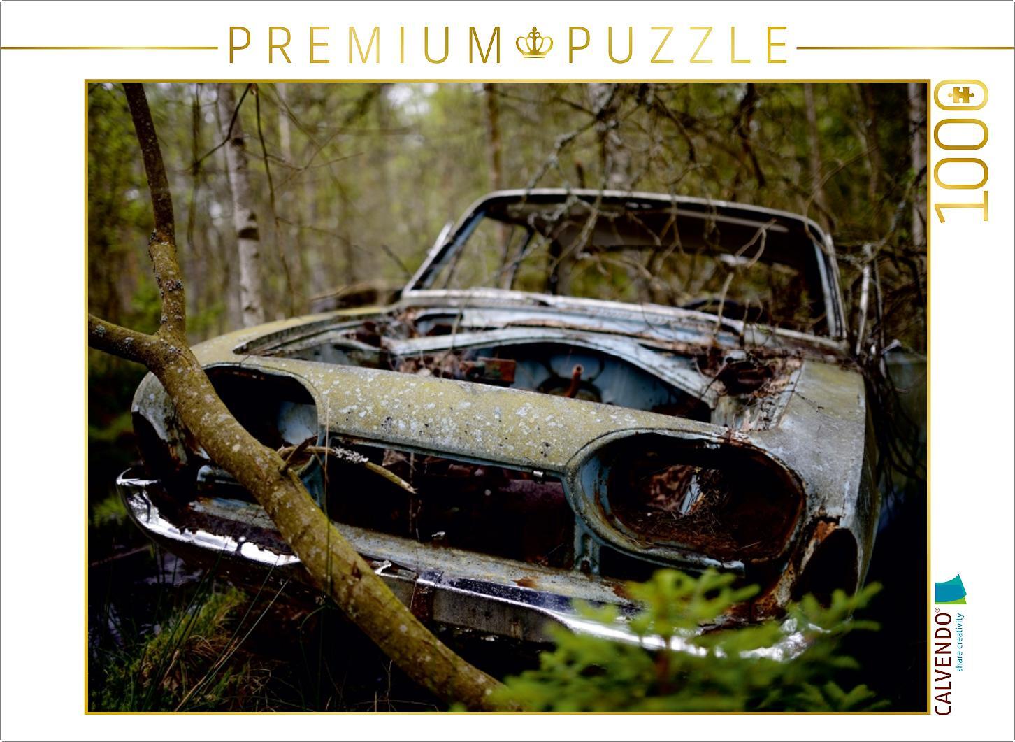 Calvendo Ein Motiv aus dem Kalender BILKYRKOGÃ…RDEN Der Autofriedhof im Kyrkö Mosse 1000 Teile Puzzle quer, 1000 Stück(e), andere, 14 Jahr(e)