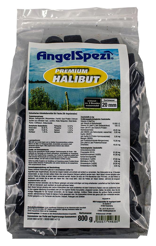 Angelspezi Premium Pellets Halibut Karpfenpellets 800g 20mm