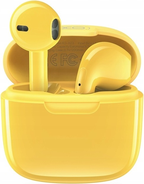 Slúchadlá XO Headset Wireless Bluetooth X23 5.3 TWS Wireless Earphone In-Ear Earphones s prenosným nabíjacím puzdrom, stereo slúchadlá bezdrôtové pre Android/iPhone/Samsung/Huawei Yellow