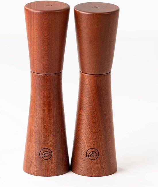 OEM Salz- und Pfeffermühle aus Holz, Salzmühle, Pfeffermühle, Salzgefäß, einstellbar, Acacia-Holz-Pfeffermühle für Ihre Küche, 20,3 cm Salz- und Pfeffermühle, 2 Stück 2026