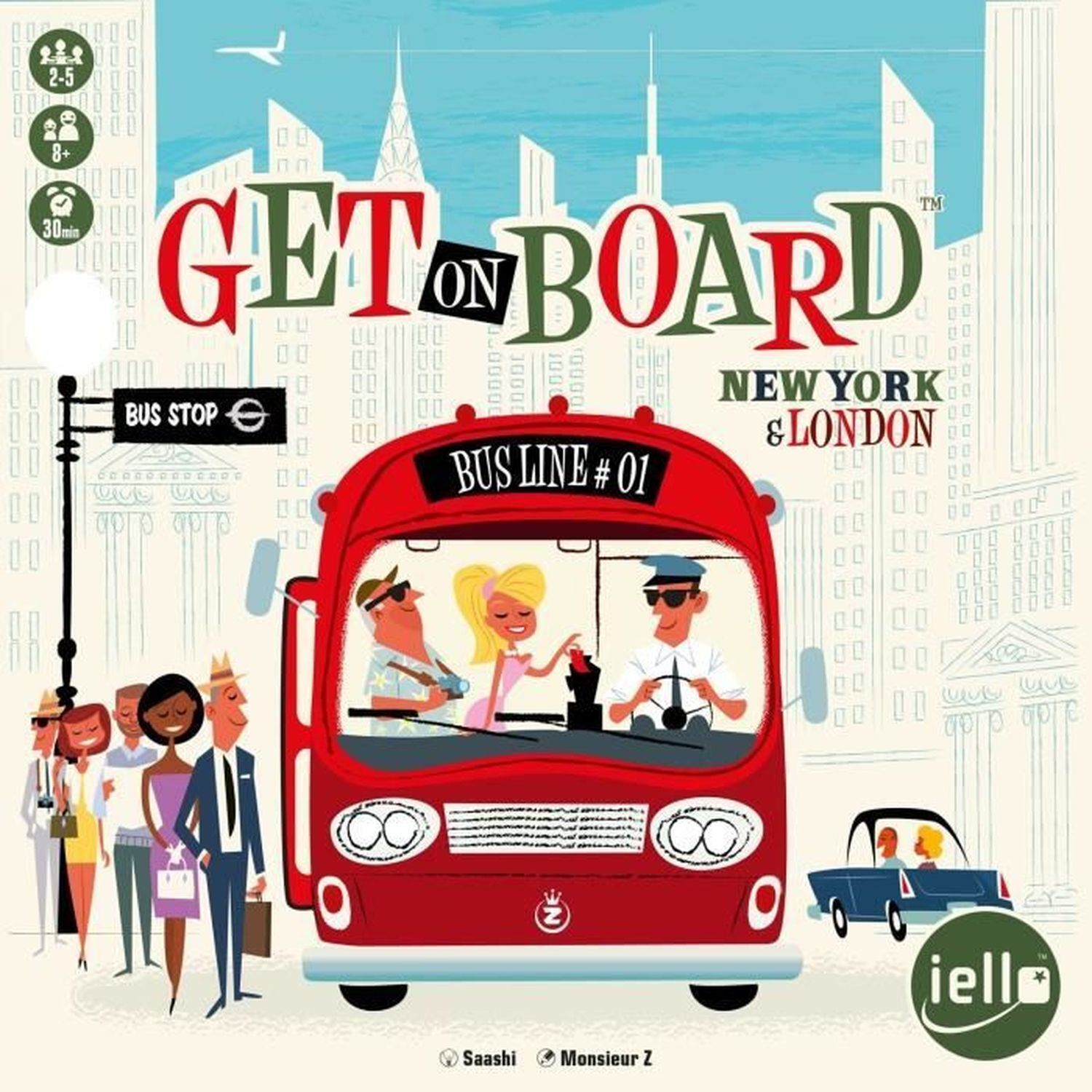 Brettspiel – IELLO – STEIGEN SIE AN BORD: LONDON & NEW YORK