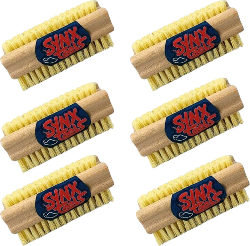 Synx Tools Nagelbürste Holz 2er-Set – Scheuerbürsten – Nagelbürste – Scheuerbesen – Nagelbürste Holz – Vorteilspack – 6X