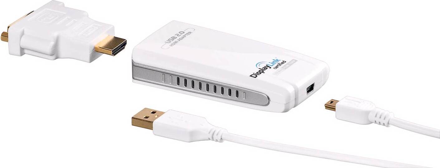 HQ USB Konverter, USB-Signal auf HDMI oder DVI wandeln, HDMI 1.3 bis 1080p 60758 Auslauf