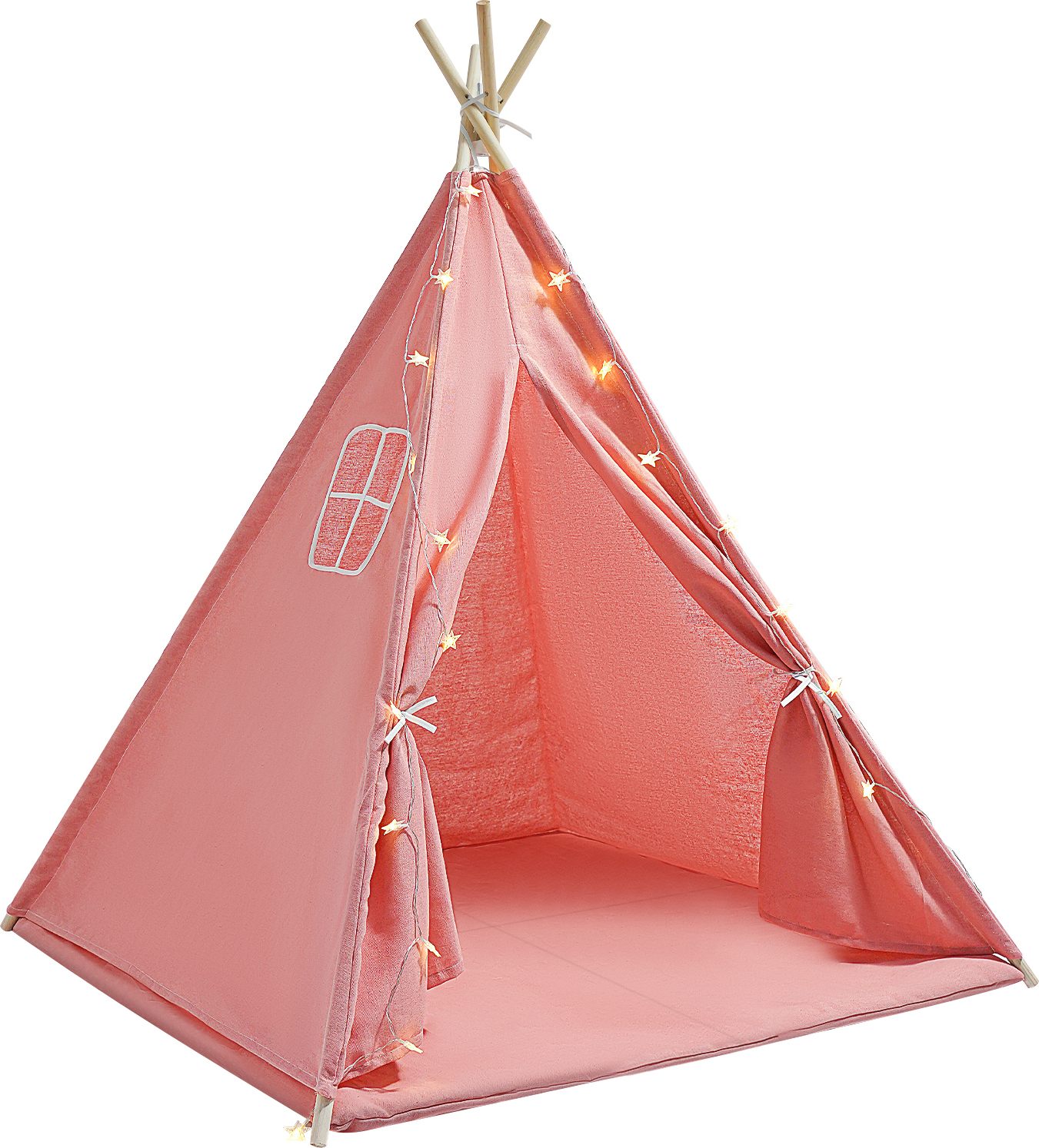 Relaxdays Tipi Enfant, Tente De Jeu Intérieur, Wigwam, Pour Petits Indiens H X L X P 150 X 120 X 120 Cm Blanc Gris 49836782