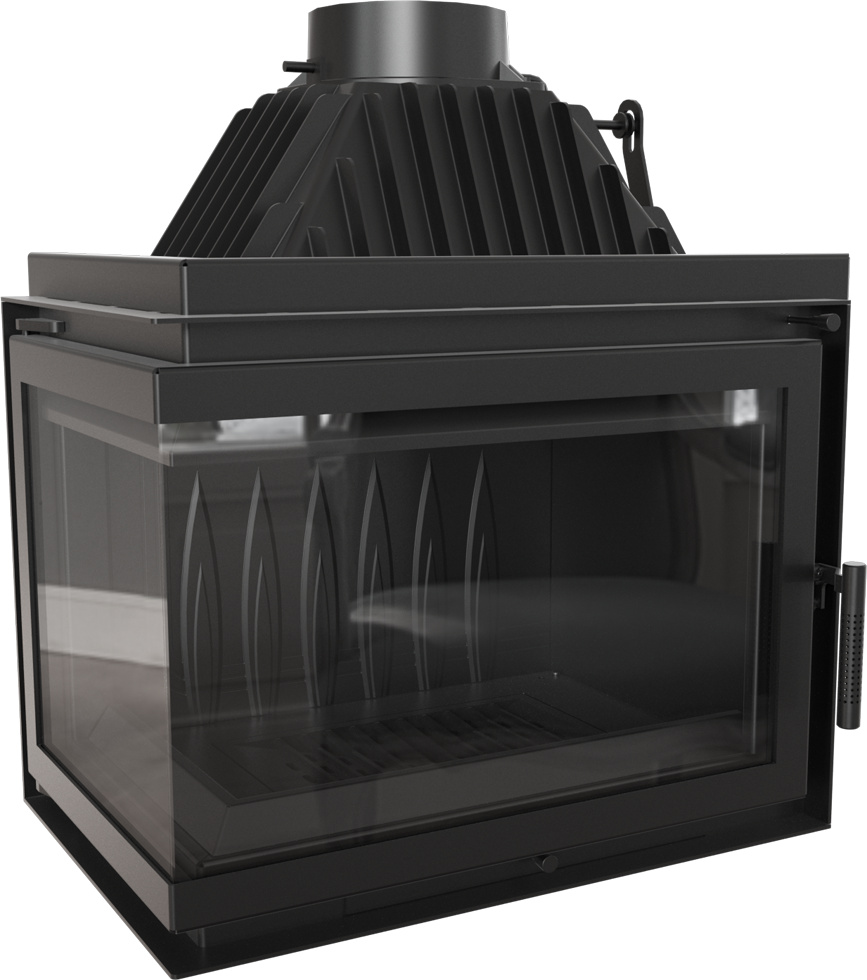 Liatinový krb Jednoduchý ľavostranný 15 kW Ø 200