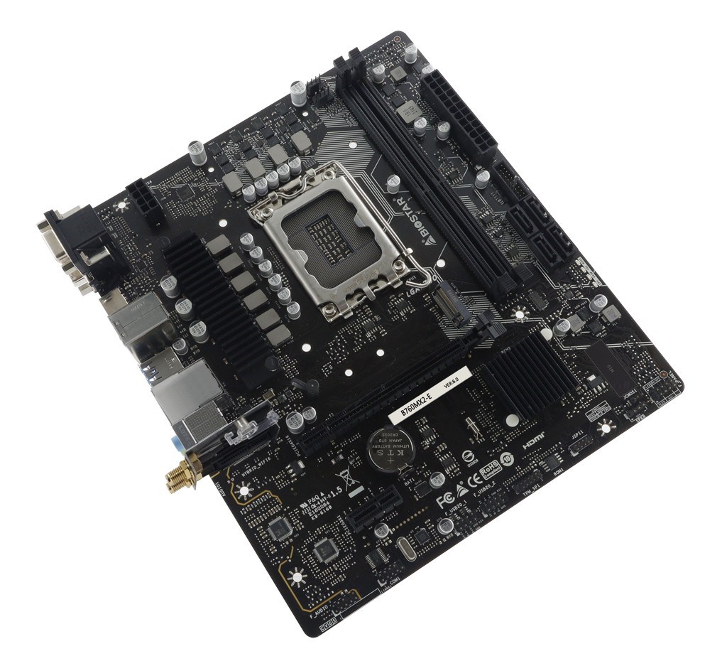 Biostar B760MX2-E, Intel, LGA 1700, Intel® Core™ i3, Intel® Core™ i5, Intel® Core™ i7, Intel® Core™ i9, DDR4-SDRAM, 64 GB, DIMM