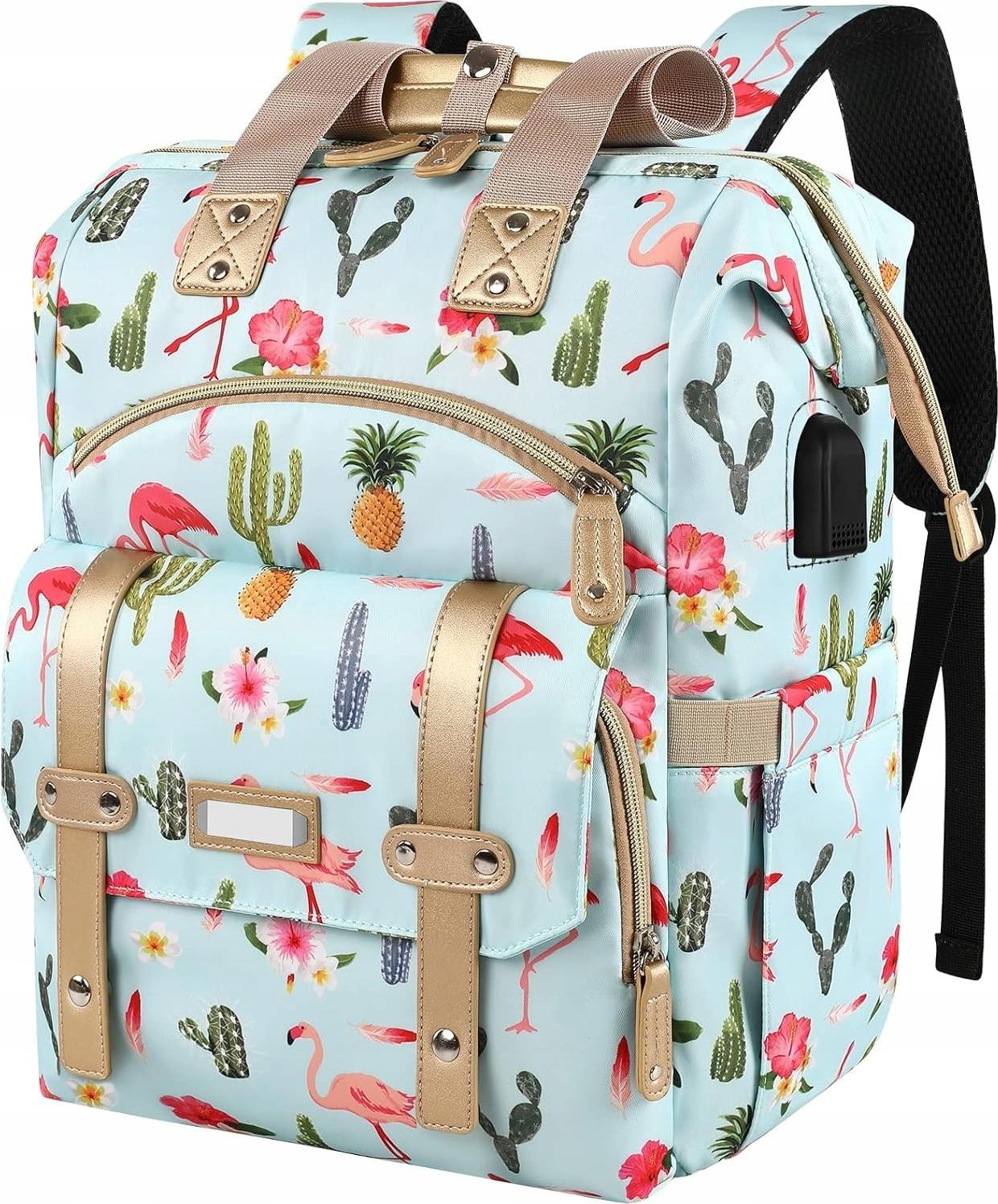 FuisDil LAPTOP-RUCKSACK 15,6' WASSERDICHT CITY mit USB, mädchenhaft, bunt