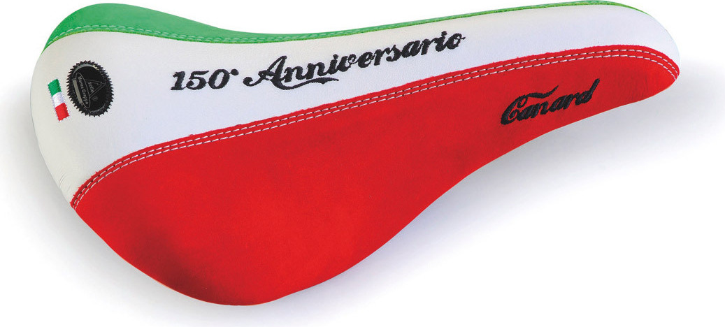 Selle Monte Grappa Monte Grappa Sattel Canard 150 Anni. Italien Leder Rot weiß gr.