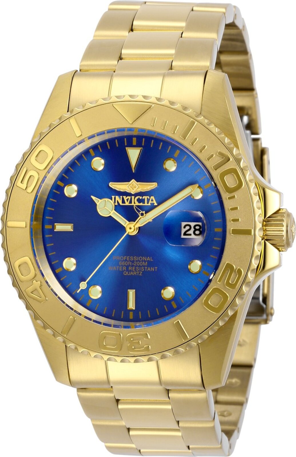 Invicta Pro Diver 29947 Pánske Hodinky - Quartz Hnací Mechanizmus - Nerezová Oceľ s Modrým Ciferníkom - 43 mm