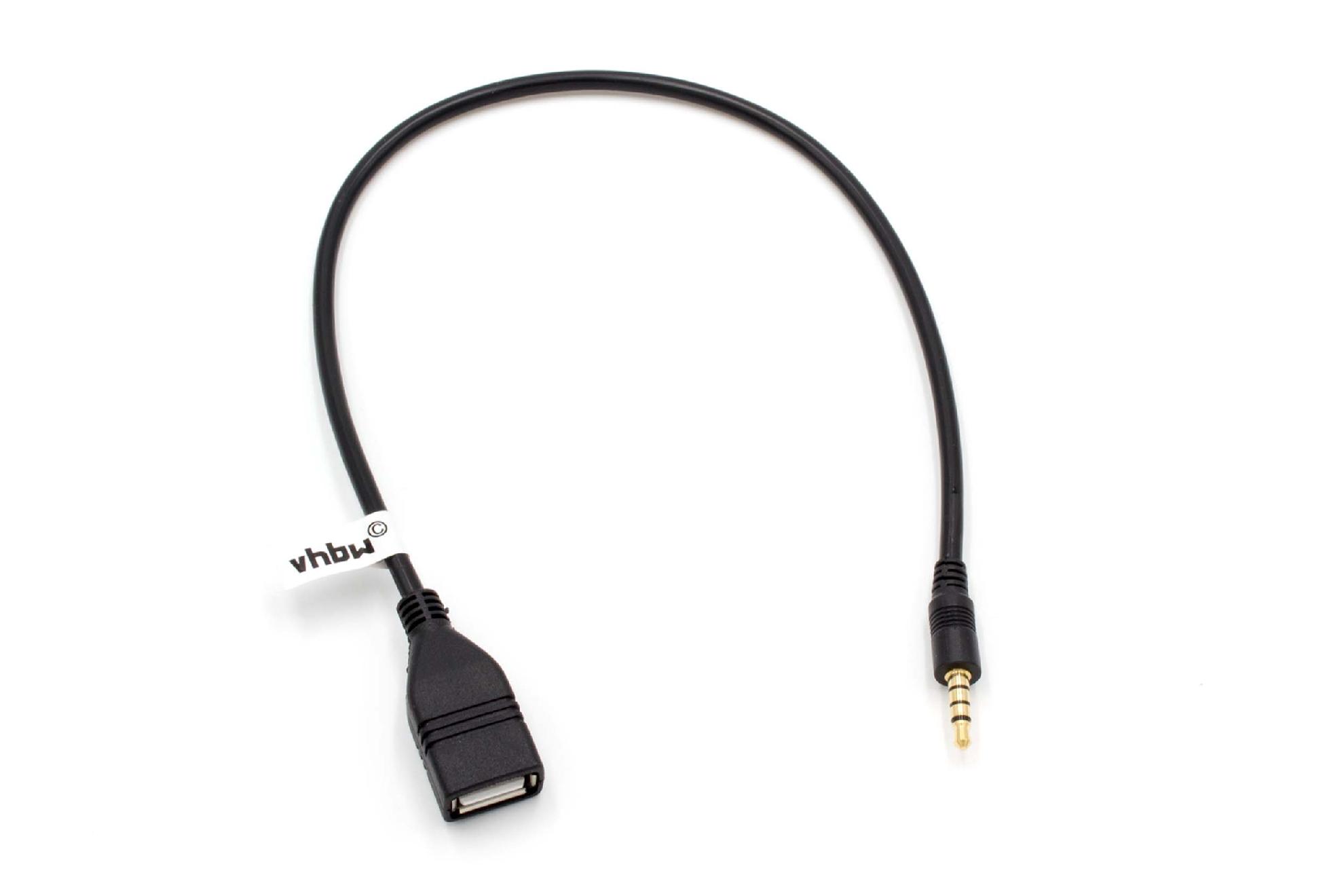 AUX Line IN Adapter MP3 Interface Kabel Mini ISO Stecker Klinke kompatibel mit VAG Audi Seat Skoda 