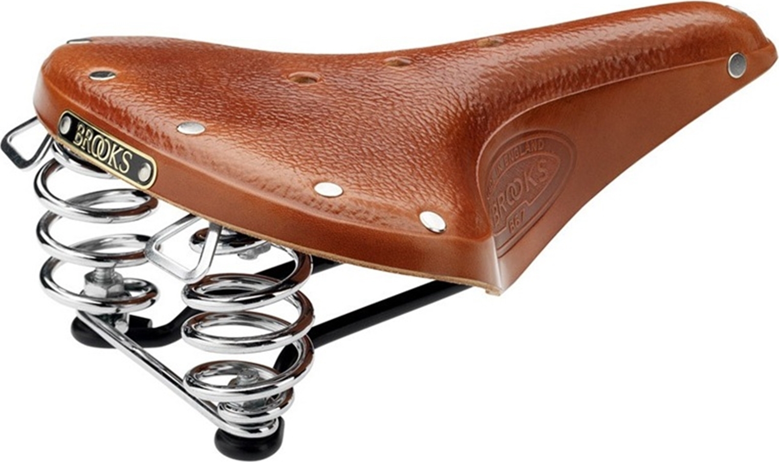 Brooks Herren Fahrradsattel B67 , honig
