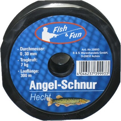Pfauenhof Versandhandel Angelschnur 300m HECHT Fish & Fun Angeln 110003