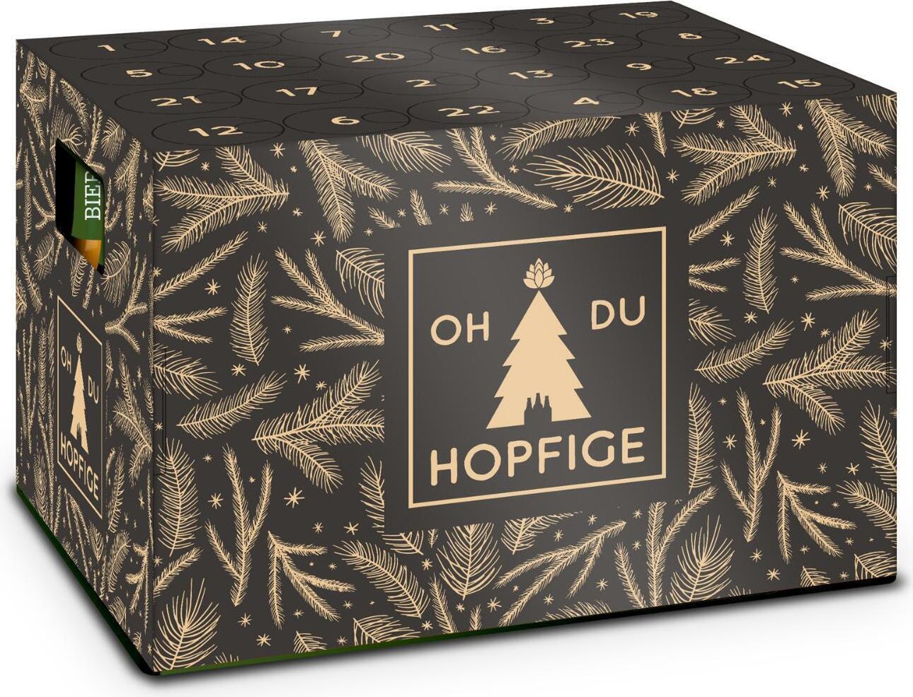itenga Adventskalender für Bierkasten Stülper - O du Hopfige - Bier Adventskalender