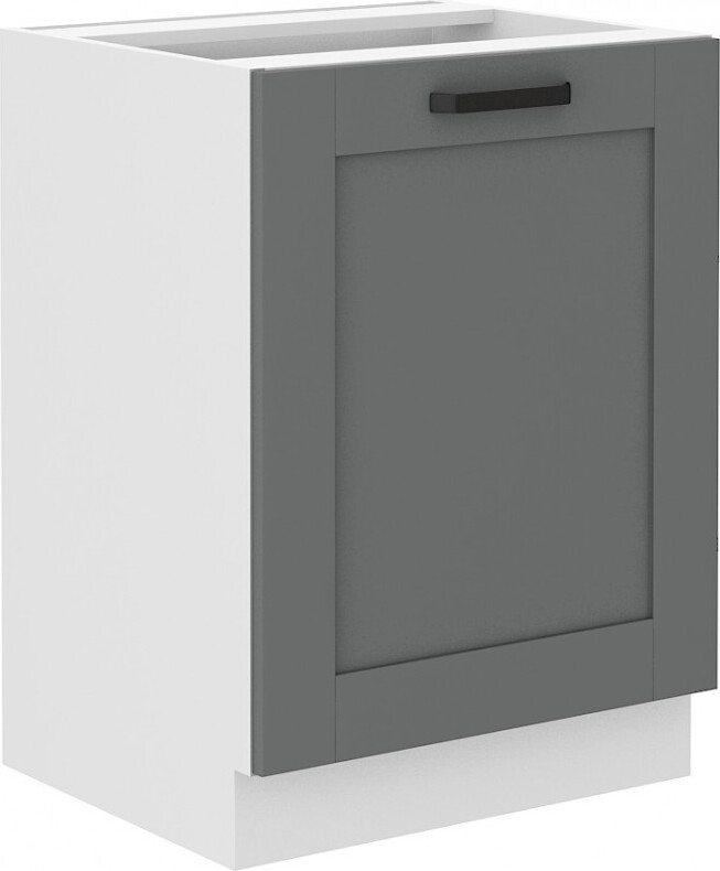 VENETI Eintüriger Unterschrank LAILI – Breite 60 cm, Grau / Weiß 041-08-01158