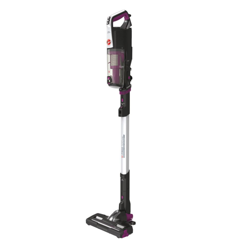 Hoover HF522LHS 011, Tyčový vysávač, Bezvreckové, Čierna, 0,45 L, Suchý, Mikro