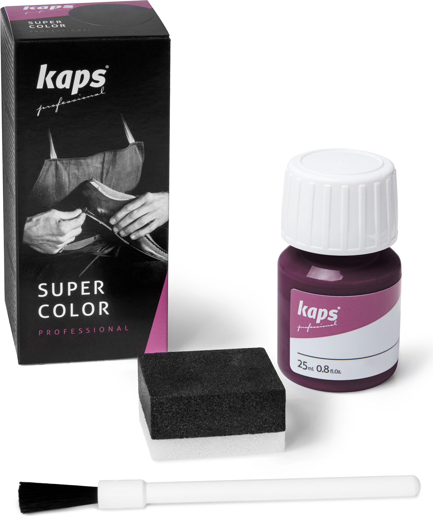 Farbe für Natur- und Kunstleder - Kaps Super Color 25 ml - Kardinalrot (126#) 04_1_5020_126#_scolor_FBA