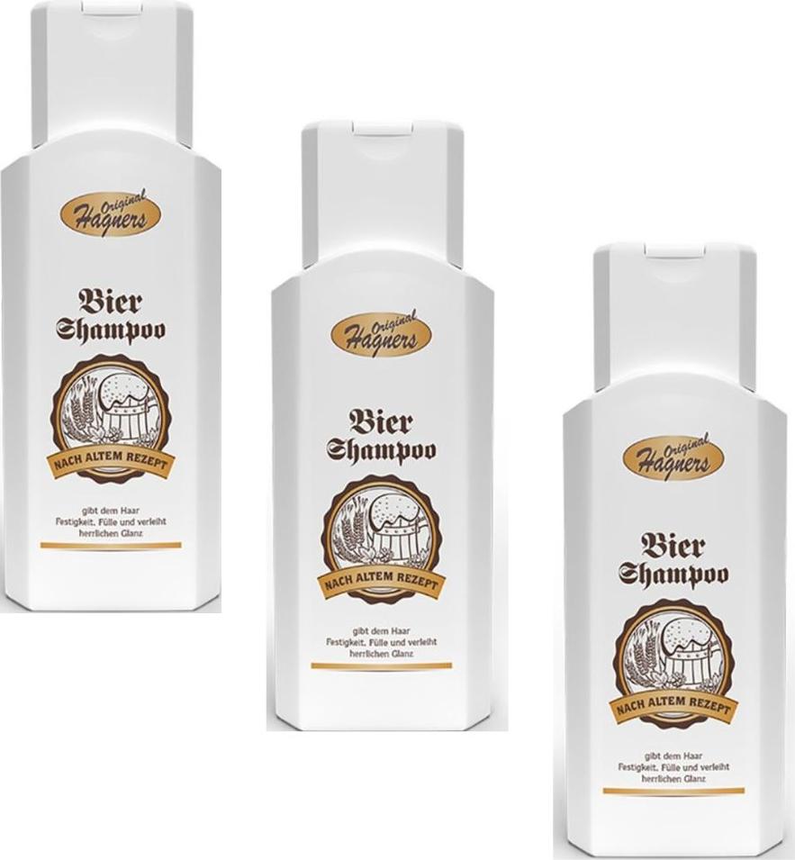 Heinrich Hagner GmbH & Co 3x 400 ml Original Hagners Bier Shampoo